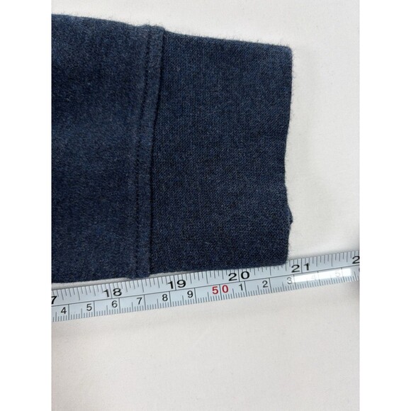 SCOTT BARBER Men's L Navy Blue Mock Neck Sweater 100% Pima Cotton Knit - Picture 10 of 10